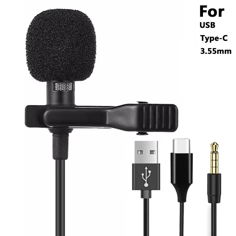 Microphone Capsule - 3.5mm Mini Portable Lavalier Microphone For