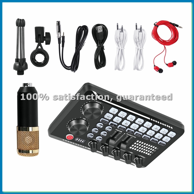 Condenser Microphone Kit - F998 Sound Card Kit,BM-800 Microphone Kit,with