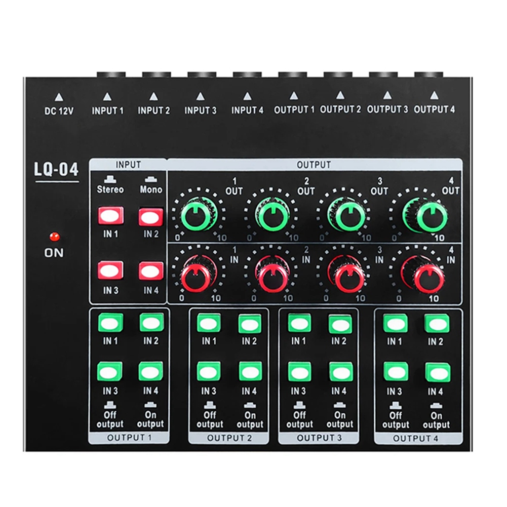 (MEOF] -LQ04 4-Channel Mixer 4 - огляд і ціна Audio Interface