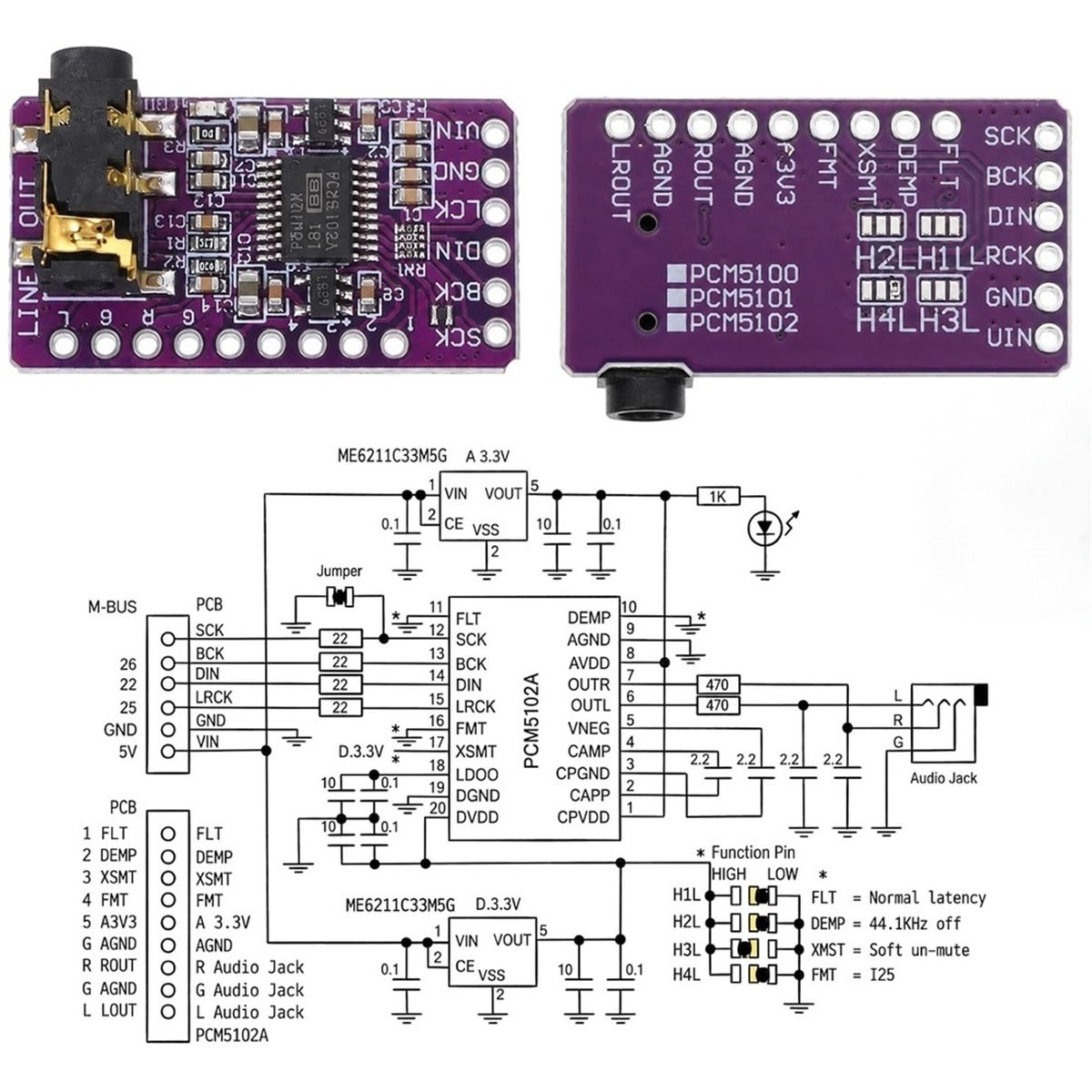 2Pcs IIS PCM5102A Decoder PCM5 - огляд і ціна Pcm5102
