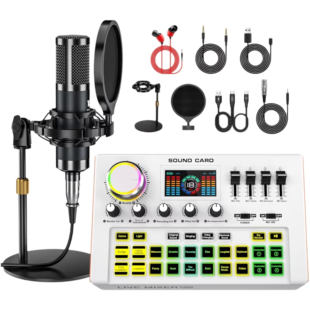Tenlamp Podcast Equipment Bund - огляд і ціна Condenser Microphone Kit