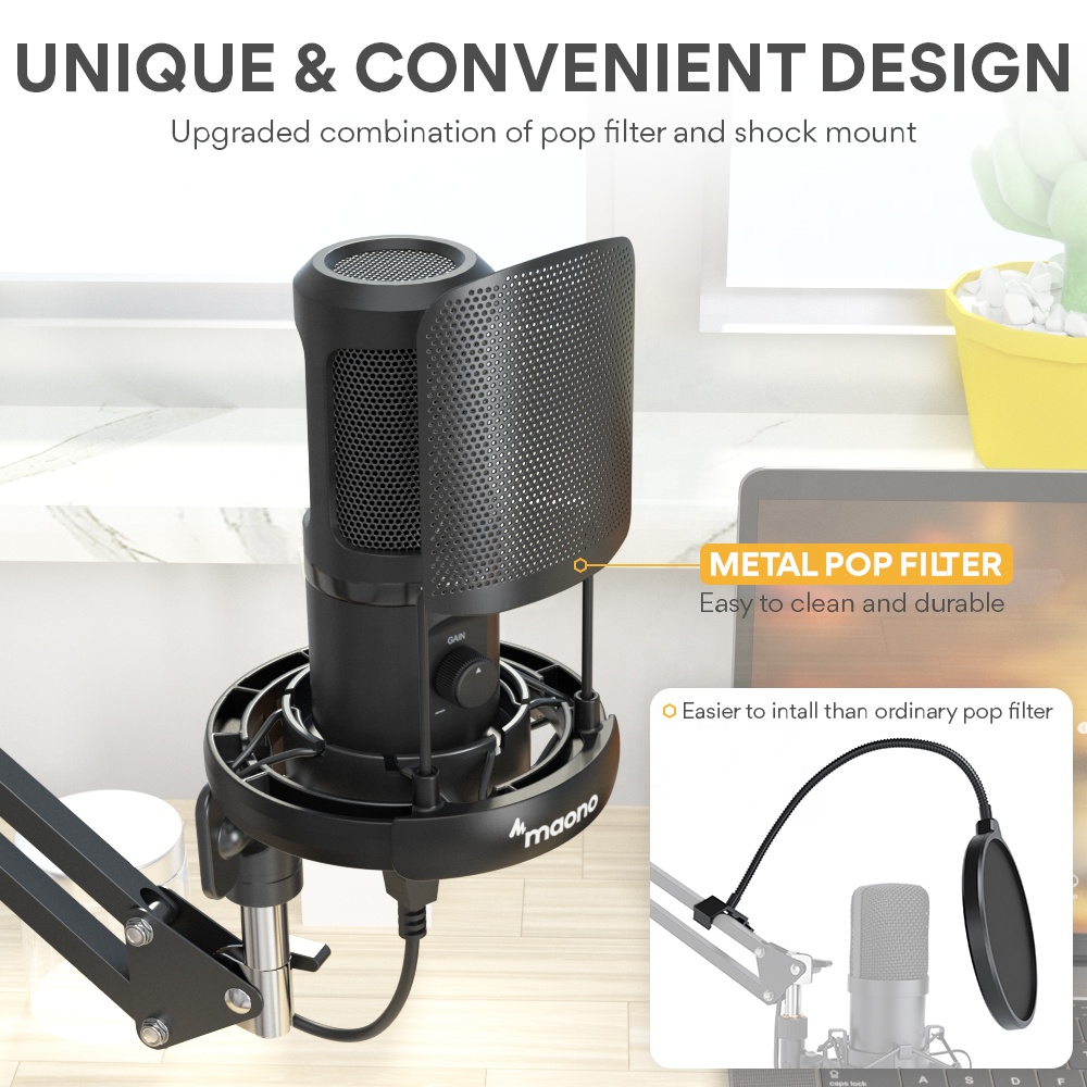 MAONO Professional Microphone  - огляд і ціна Condenser Microphone Kit