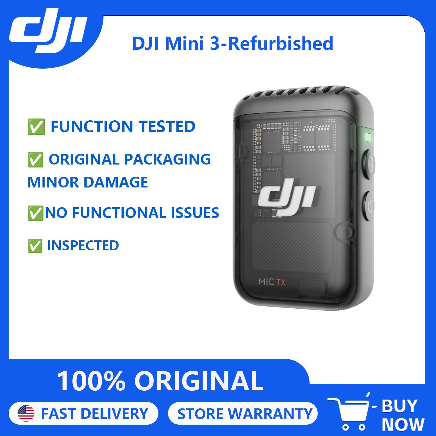Refurbished DJI Mic 2 Transmit - огляд і ціна Microphone Capsule