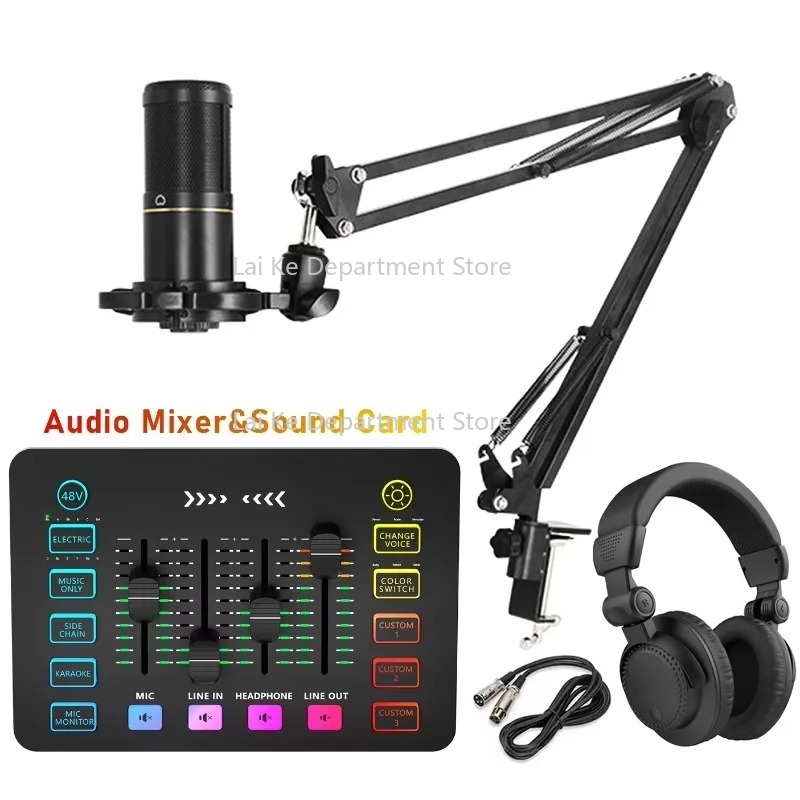 ZX230 Live Stream Sound Card C - огляд і ціна Condenser Microphone Kit