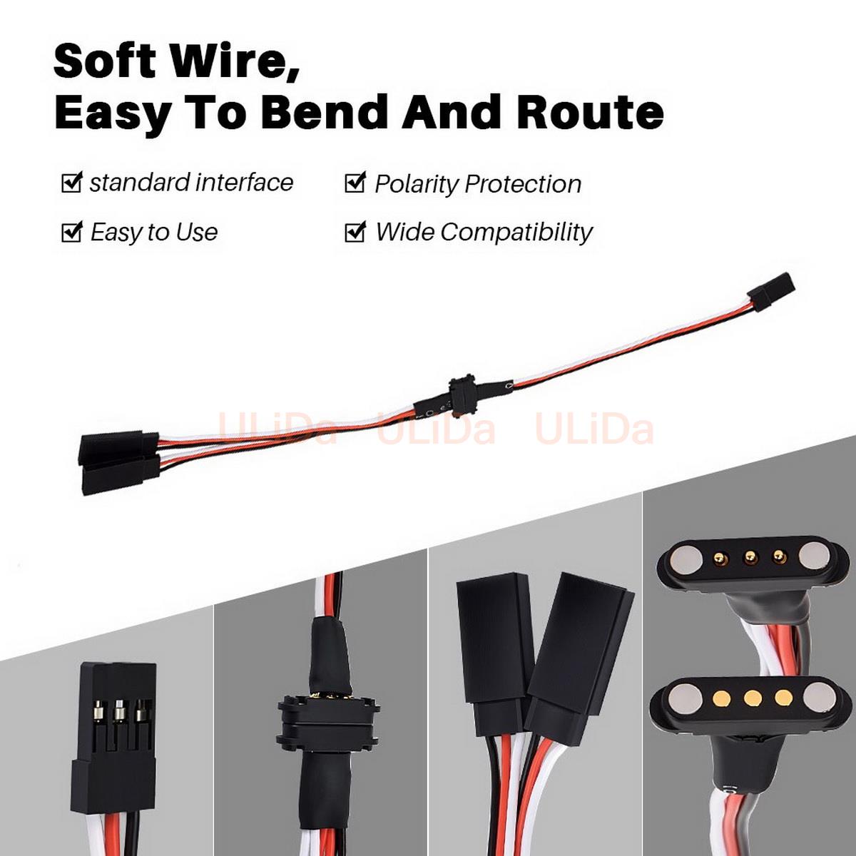 3-Pin Magnetic Snap-on 1 to 2  - огляд і ціна Rca Cable
